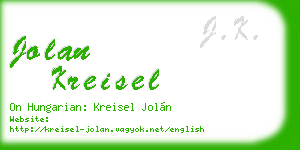 jolan kreisel business card